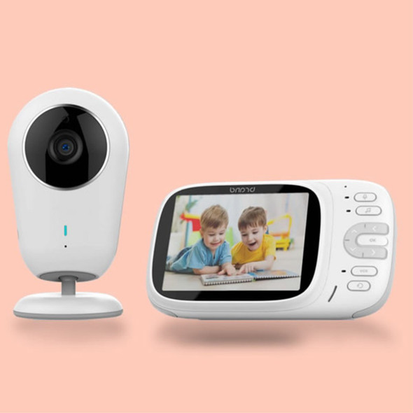 VB609 3.2 inch LCD Video Baby Monitor 2 Way Voice Talk Temperature Monitoring Night Vision Baby Security Camera - UK Plug