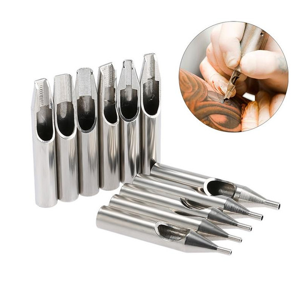 22 PCS Stainless Steel Tattoo Nozzle Tips Set Round Diamond Magnum Mixed Tattoo Tips - Tattoo Supply