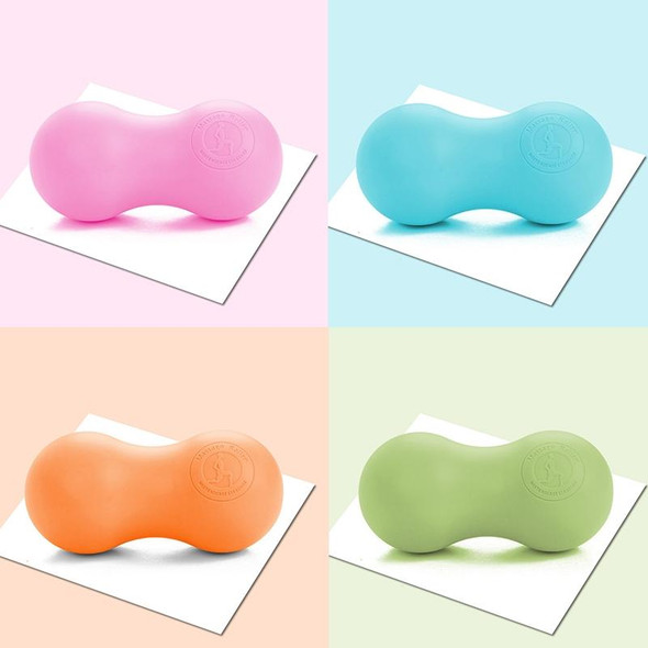 Fascia Ball Muscle Relaxation Yoga Ball Back Massage Silicone Ball, Specification: Flat Blue Peanut Ball