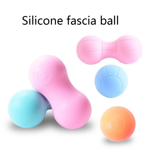 Fascia Ball Muscle Relaxation Yoga Ball Back Massage Silicone Ball, Specification: Flat Orange Ball