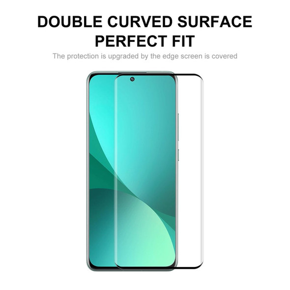 ENKAY HAT PRINCE 2Pcs / Set 3D Curved Full Cover Tempered Glass Film for Xiaomi 12 Pro 5G / 12S Pro 5G  / 12 Pro (Dimensity) 5G, 9H Hardness Side Glue Explosion-proof Screen Protector