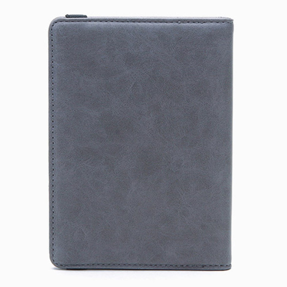 Y1643 Portable Travel RFID Blocking Passport Storage Bag PU Leather Credit Cards Cash Holder Bag - Grey