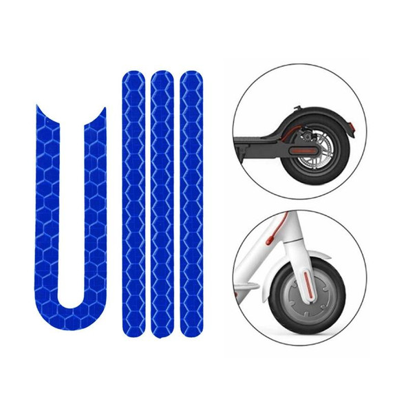 5 PCS Scooter Stickers Reflective Cursor Scooter Mudguard Reflective Sticker - Xiaomi Mijia M365 / M365 Pro (Blue)