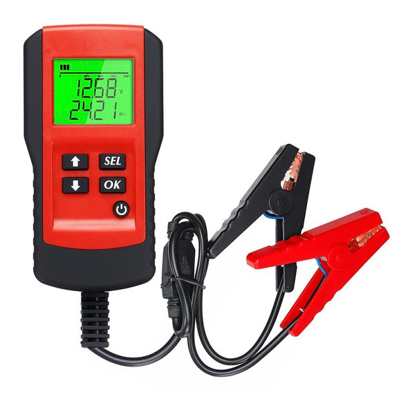 Battery Life Percentage Analyzer Voltage Resistance and Deep Cycle Battery Tester - Red