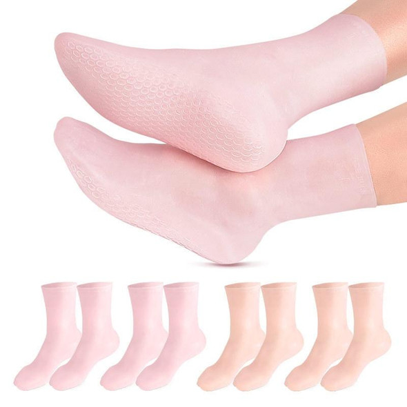 Sole Honeycomb Shock-absorbing Pressure-relieving Foot Beach Socks, Size: L(Pink)