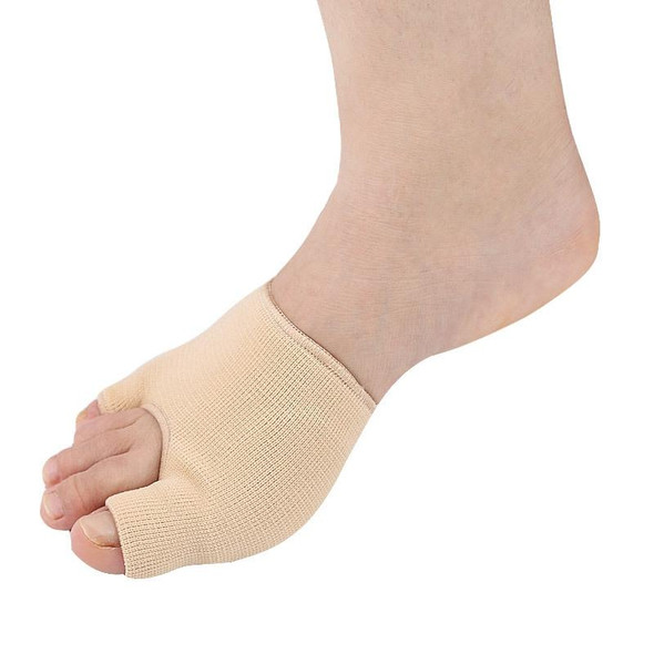 2 Pairs Threaded U-Shaped Forefoot Pad Hallux Valgus Corrector Socks, Size: S(Skin Color)