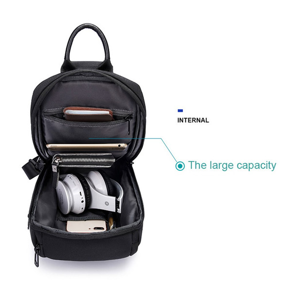 BANGE BG-7565 Outdoor Cycling Traveling Breathable Crossbody Bag Waterproof Oxford Cloth Chest Pack - Black