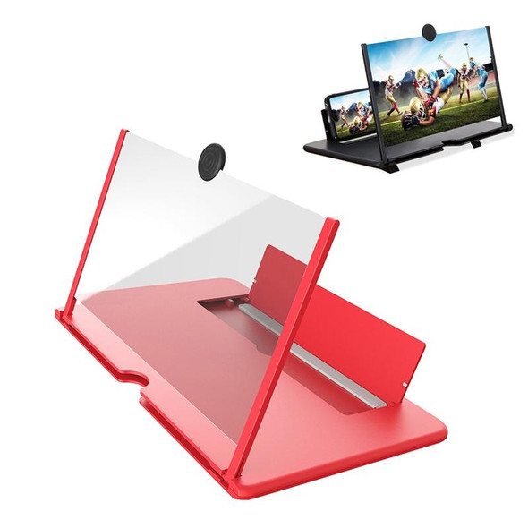 10 inch Pull-out Typed Ultra-clear 3D Mobile Phone Screen Stretching Bracket Amplifier(Red)