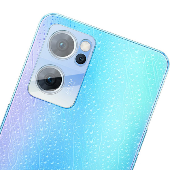 IMAK for Oppo Reno7 5G (China) Full Cover High Definition Wear-resistant Tempered Glass Camera Lens Protector + Acrylic Lens Cap