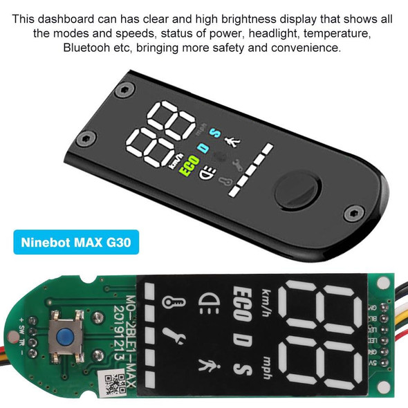 Electric Scooter Digital Display Instrument - Ninebot MAX G30(Controller+Instrument+Cover)