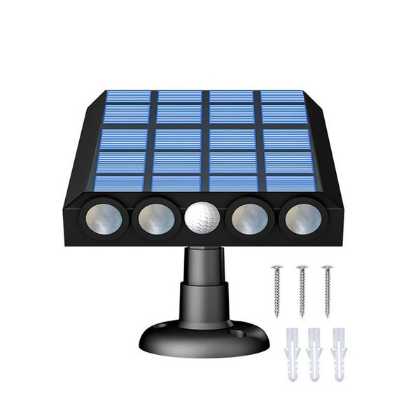 LED Solar Sensing Outdoor Wall Lamp Highlight Smart Simulation Camera Road Light(Warm White 3000K)