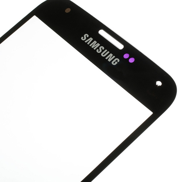 High Quality Front Outer Screen Glass Lens Repair Part for Samsung Galaxy S5 SV GS 5 - Black