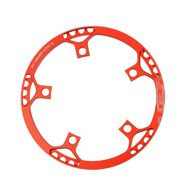 LITEPRO Single Speed 130BCD 47T A7075 Alloy BMX Chainring Folding Bicycle Chainwheel Bike Crankset Tooth Plate - Red