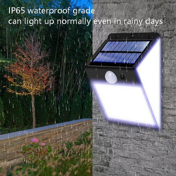 LED Solar Sensing Lights Waterproof Smart Light Control Wall Lamp(Cool White )