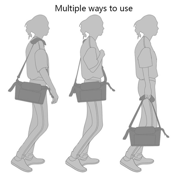 Stroller Storage Hanging Bag Multifunctional Large Capacity Stroller Bag(Linen Gray)