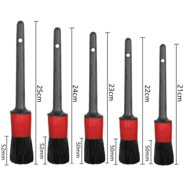 26 PCS / Set Car Beauty Car Wash Detail Brush Electric Drill Brush Outlet Brush(Red )