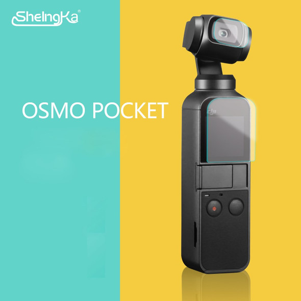 SHELNGKA Tempered Glass Screen Protector + Lens Protector for DJI Osmo Pocket