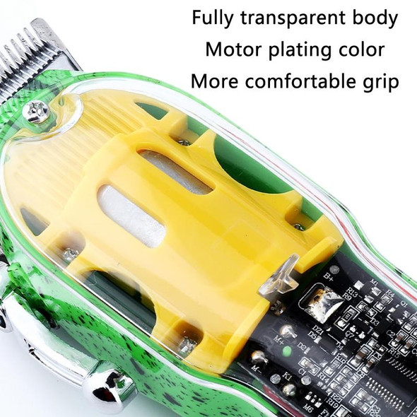 LCD Digital Display Rechargeable Transparent Electric Clipper(Orange)