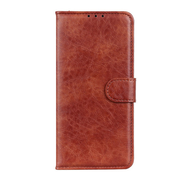 Magnetic Crazy Horse Texture PU Leather Flip Case Stand Function Soft TPU Inner Wallet Cover for OnePlus Nord N20 5G - Brown