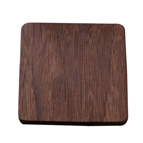 8.8cm Black Walnut Wood Thicken Coaster Kitchen Heat Resistant Tea Coffee Cup Mat Insulation Pad Dining Table Decor - Square