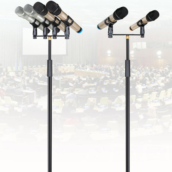 A16 Double-headed  Microphone Clip Aluminum Pole Microphone Accessories