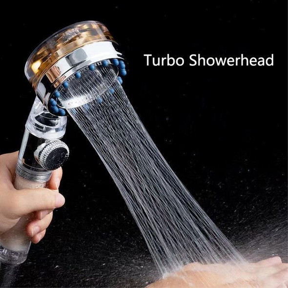 Handheld Pressurized Shower High Pressure Shower Head Back Rubbing Tools Bathroom Accessory - Silver