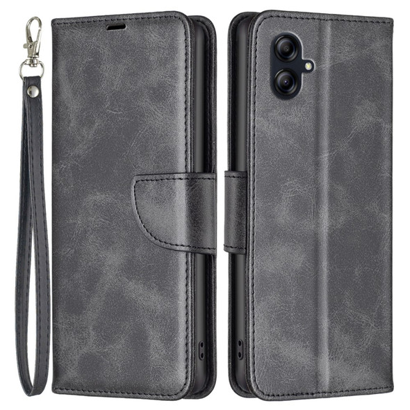 BF Leather Series-4 for Samsung Galaxy A04e 4G / F04 4G / M04 4G Anti-fall Smartphone Case PU Leather Magnetic Closure Wallet Stand Flip Protective Phone Cover with Strap - Black