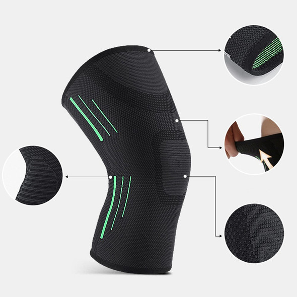 KYNCILOR AB022 Non-slip Knee Support Brace Ultra-thin Kneecap for Running Hiking Basketball 1/Pc Breathable Elastic Knee Protective Pads - Green/M