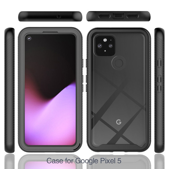 Shockproof PC + TPU Hybrid Case for Google Pixel 5 - Black