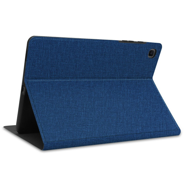 Cloth Texture Stand Leather Tablet Case for Samsung Galaxy Tab S6 Lite/S6 Lite (2022) - Blue