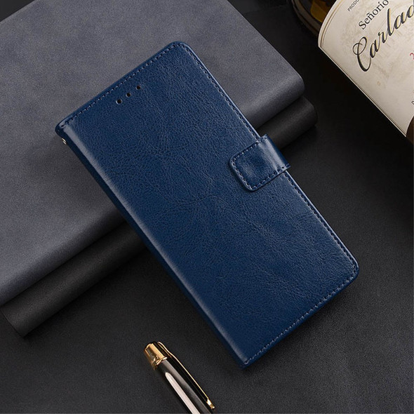 IDEWEI For Oppo Reno9 Pro 5G / Reno9 5G PU Leather Phone Case Crazy Horse Texture Stand Wallet Full Protection Folio Flip Cover - Blue