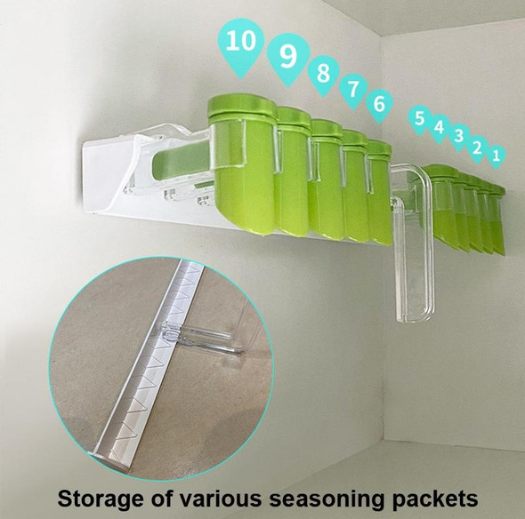 Kitchen Wall-mounted Seasoning Rack Without Punching Seasoning Bag Rack