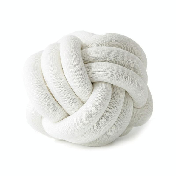 Hand-Made Knotted Ball Pillow, Size: Diameter: 25~30cm(White)