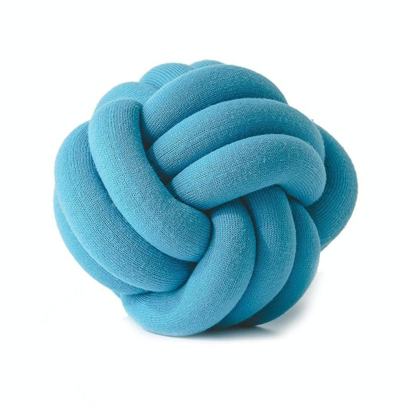 Hand-Made Knotted Ball Pillow, Size: Diameter: 25~30cm(Coral Blue)