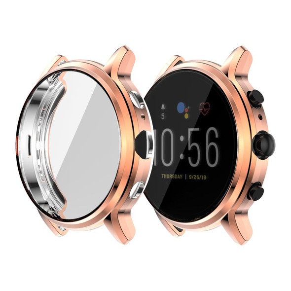 Suitable for FOSSIL Gen 5 Carlyle All-inclusive Electroplated TPU Protective Shell(Rose gold)