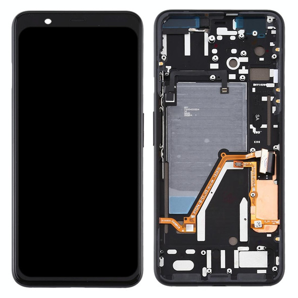 LCD Screen and Digitizer Full Assembly with Frame for Google Pixel 4XL (Black)