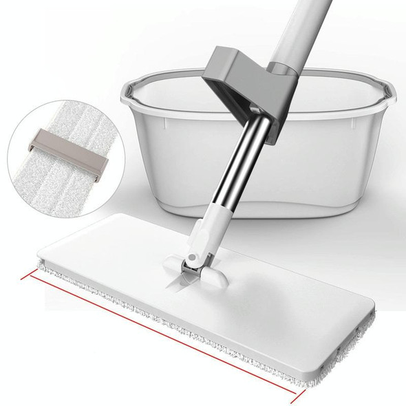 Hand-Free Household Large Mop Wet & Dry Floor Mop, Style:With Bucket, Specification:36cm (5 Rag)