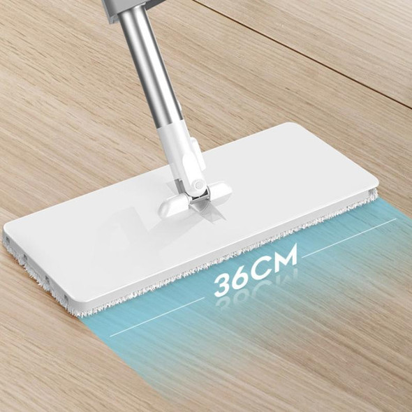 Hand-Free Household Large Mop Wet & Dry Floor Mop, Style:With Bucket, Specification:36cm (3 Rag)