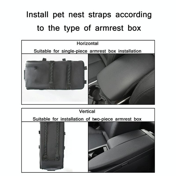 Car Central Control Seat Pet Portable Bed Pad, Colour: Yellow Bear+Handle(42x20x22cm)