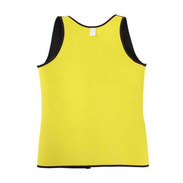 U-neck Breasted Body Shapers Vest Weight Loss Waist Shaper Corset, Size:XXXXXL(Black Yellow)