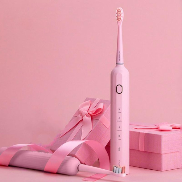 Adult Magnetic Levitation Sonic Level 7 Waterproof Electric Toothbrush(Pink)