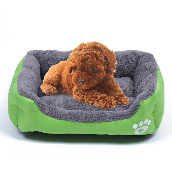 Candy Color Four Seasons Genuine Warm Pet Dog Kennel Mat Teddy Dog Mat, Size: M, 544212cm (Green)