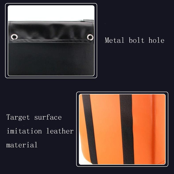 Two-color Imitation Leather Square Thickened Boxing Training Wall Target, Specification: 40x40x10 (Magic Stickers)(Orange Black)