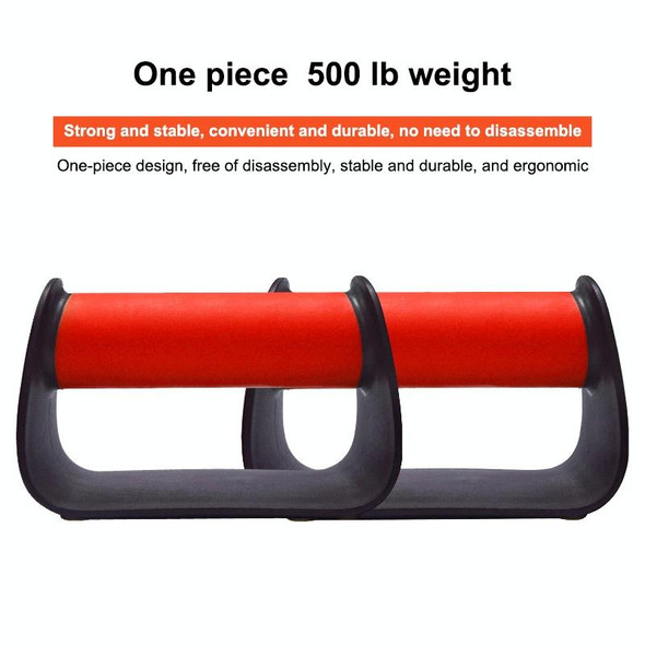 A Pair Home Fitness Trainer Saddle-shaped Push-up Bracket (Red)