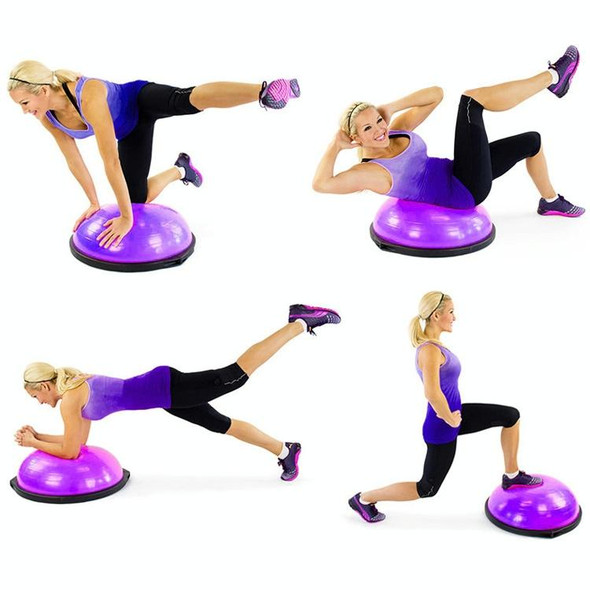 46cm Wave Speed Ball Yoga Semi-Circular Balance Ball Fitness Pilates Ball(Auspicious Cloud Purple)