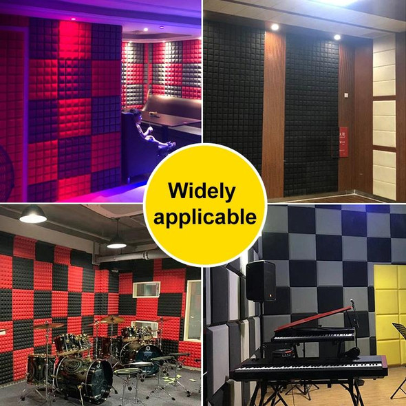 6 PCS Flat Style Recording Studio Drum Video Room Sound Insulation Board Silencer Cotton(Red)