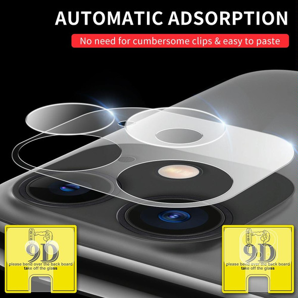 For iPhone 11 Pro Max 9D Transparent Rear Camera Lens Protector Tempered Glass Film Combination Packages