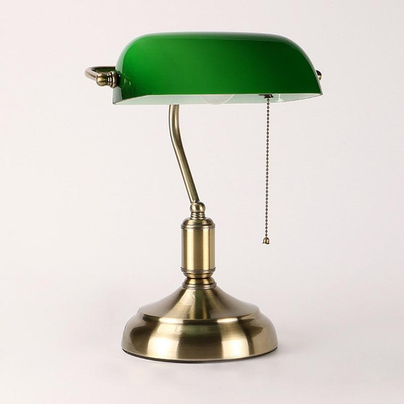 Creative Retro Nostalgic Office Study Bedside LED Table Lamp without Bulb(Green Bronze)