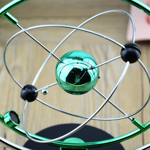 H004 Earth Permanent Meter Universe Galaxy Mechanism Rock Magnetic Electric Rotating Ornament(Green)