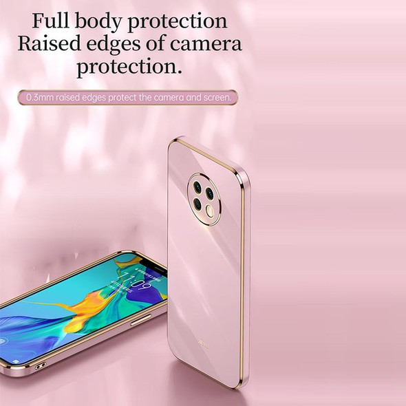 For Xiaomi Redmi Note 9 5G XINLI Straight 6D Plating Gold Edge TPU Shockproof Case(Celestial Blue)